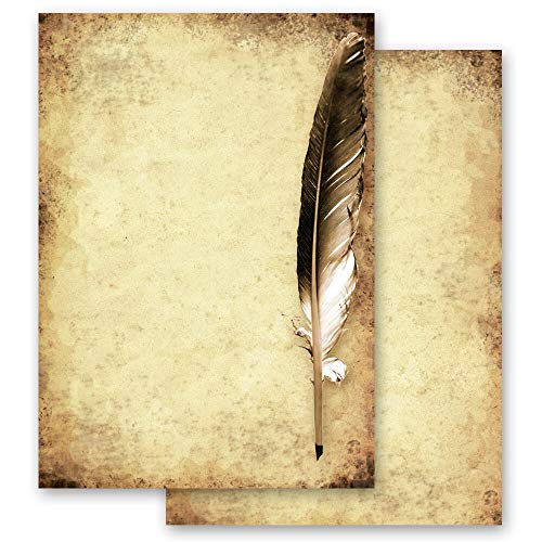 Motivpapier FEDER AUF ALTEM PAPIER Antik & History Hintergrund - DIN A4 Format 100 Blatt - Paper-Media von Paper-Media