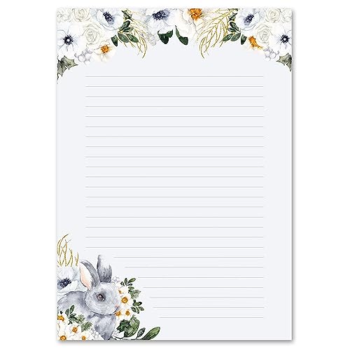 Motivpapier HASENWIESE Tiere - DIN A4 Format 100 Blatt - Blumen & Blüten von Paper-Media