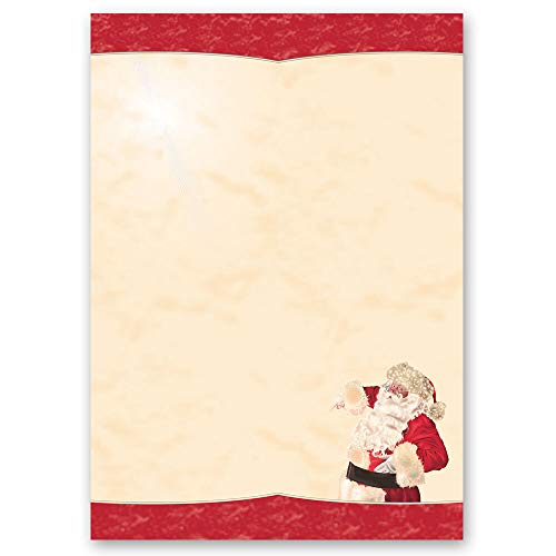 Motivpapier WEIHNACHTSMANN Weihnachten Nikolaus - DIN A4 Format 100 Blatt - Paper-Media von Paper-Media