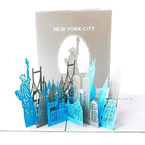 Paper Spiritz Grußkarten “New York Stadt” 3D Pop Up Karten Glückwunschkarten mit Umschlag für Geburtstag Hochzeit Feiertag von Paper Spiritz