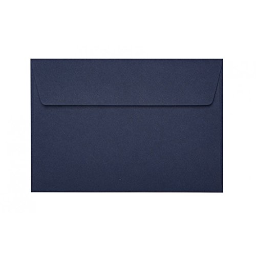 100 Briefumschläge B6 125x176 mm mit Haftstreifen, 120g, Farbe: 19 Dunkelblau von Paper24