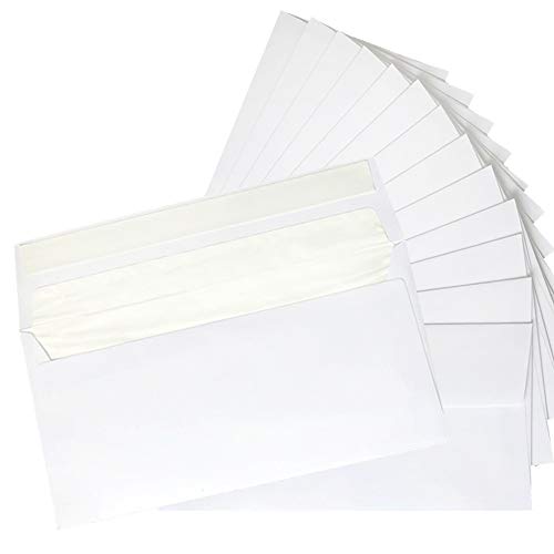 100 Briefumschläge DIN lang 110x220 mm, 11x22 cm, weiß gefüttert, Ideal für Einladungskarten Hochzeit Geburtstag u. ä.Farbe nach Ihrer Wahl (100) von Paper24