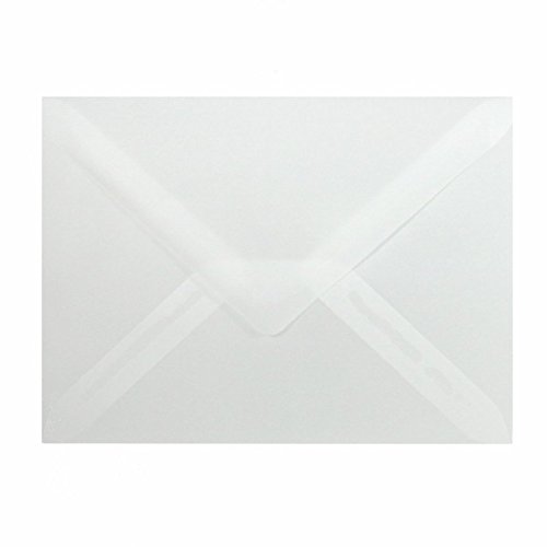 100 Mini Briefumschläge 60 x 90 mm 6 x 9 cm - Transparent - 90 g/m² - Dreieckslasche von Paper24