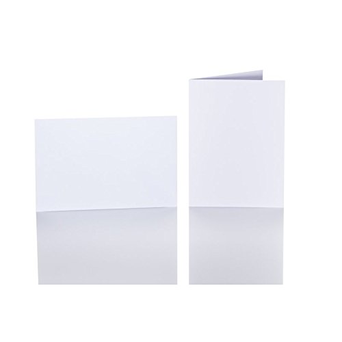 100 Standard-Umschläge B6 80g mit Dreieckslasche in weiß + 100 hochwertige Faltkarte 12x17 cm 240g in weiß 240g von Paper24