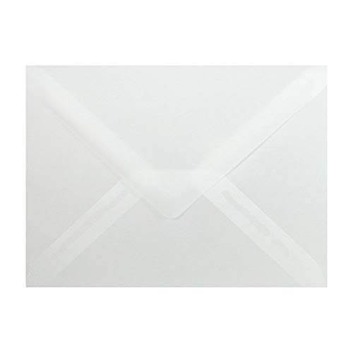 100 Transparente Briefumschläge DIN C6 114x162 mm, Umschlag ohne Fenster C6, nassklebend, Briefumschlag C6 für Einladungen, Grußkarten A6, für Hochzeit, Geburtstag von Paper24