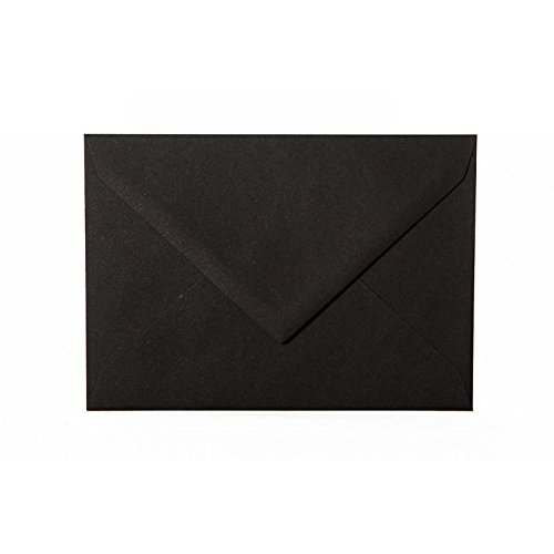 100 Umschläge C5 mit Dreieckslasche in C5 162 x 229 mm (16,1 x 22,9 cm), Grammatur: 120 g/m² - Schwarz von Paper24