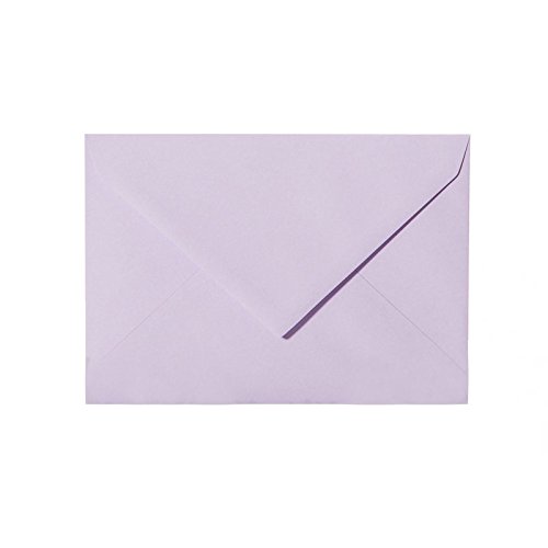 100 hochwertige Briefumschläge C5 162 x 229 mm mit Spitzlasche, 120g, Farbe: 15 Flieder von Paper24