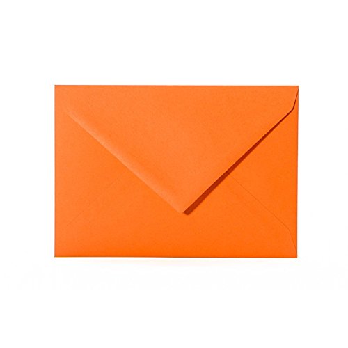 100 hochwertige Briefumschläge C5 162 x 229 mm mit Spitzlasche, 120g, Farbe: 22 Orange von Paper24