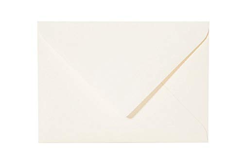 25 Briefumschläge, Umschläge, Kuverts im Format B6 (12,5x17,5 cm) für 120x170 mm (12 x 17 cm) Karten; Farbe: Elfenbein von Paper24