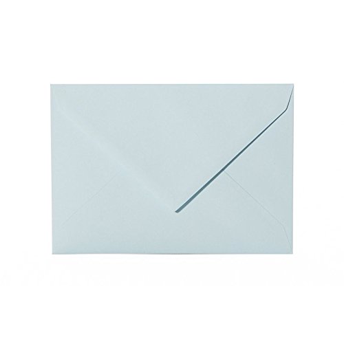 25 Briefumschläge, Umschläge, Kuverts im Format B6 (12,5x17,5 cm) für 120x170 mm (12 x 17 cm) Karten; Farbe: Hellblau von Paper24