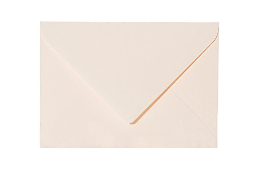25 Briefumschläge, Umschläge, Kuverts in B6 125 x 176 mm (12,5x17,6 cm), Grammatur: 120 g/m² - Creme von Paper24