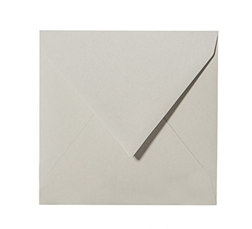 Paper24 25 Briefumschläge 110 x 110 mm, 120 g/m² - Grau von Paper24