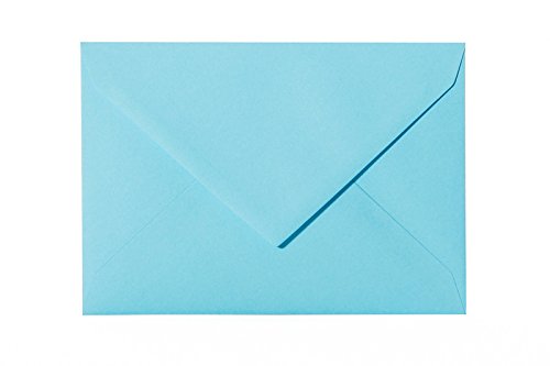 25 Briefumschläge C6 Blau von Paper24