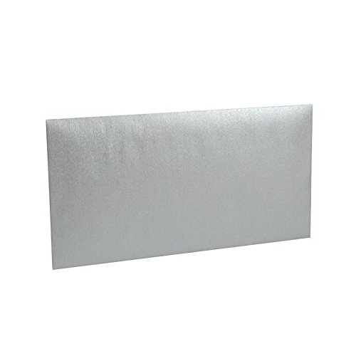 25 Briefumschläge DL 110 x 220 mm mit Haftstreifen Silber 100 g/m² von Paper24