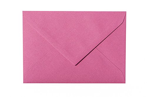 Paper24 25 Umschläge B6 feuchtklebend 120 g/qm, Briefumschläge 12,5 x 17,5 cm für Hochzeit, Geburtstag, zum Basteln in der Farbe Purpur von Paper24