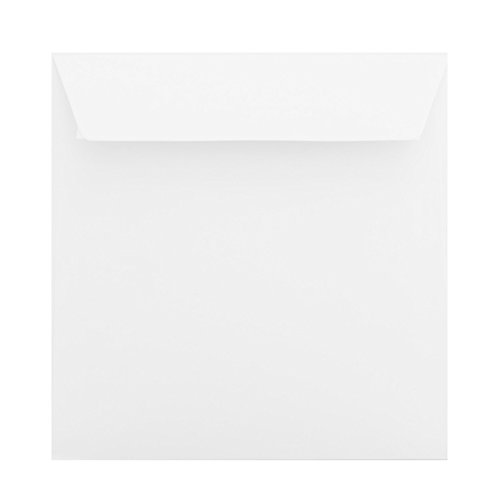 25 weiße Briefumschläge 140 x 140 mit Haftstreifen von Paper24