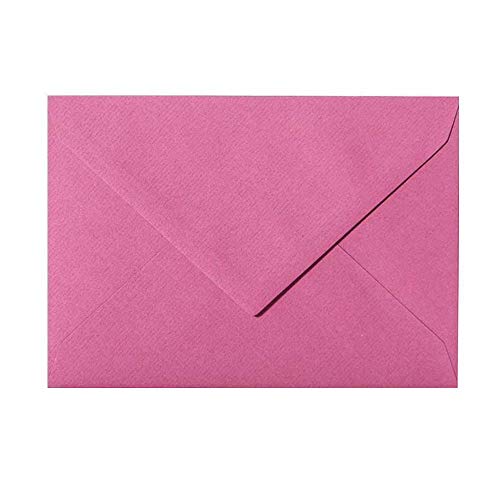 50 Briefumschläge DIN C6 114x162 mm, Umschlag ohne Fenster C6, nassklebend, Briefumschlag C6 für Einladungen, Grußkarten A6, für Hochzeit, Geburtstag in Purpur von Paper24