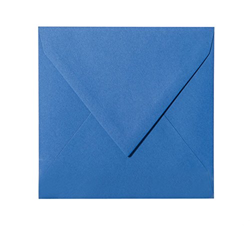 50 Quadratische Briefumschläge 140 x 140 mm 14 x 14 cm Farbe: Ozean Blau sehr gute Qualität von Paper24