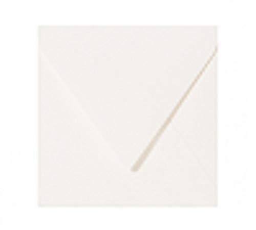 50 Quadratische Briefumschläge 150 x150 mm Ivory, Off White, Elfenbein 120 g/qm inkl. 2 Motivationskärtchen von Paper24