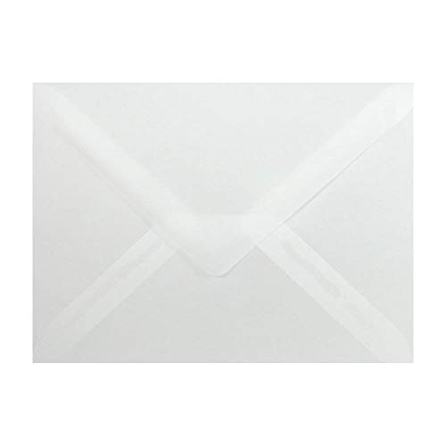 Paper24 75 Transparente Briefumschläge DIN C6 114x162 mm, Nassklebend, für Einladungen, Grußkarten A6, für Hochzeit, Geburtstag von Paper24