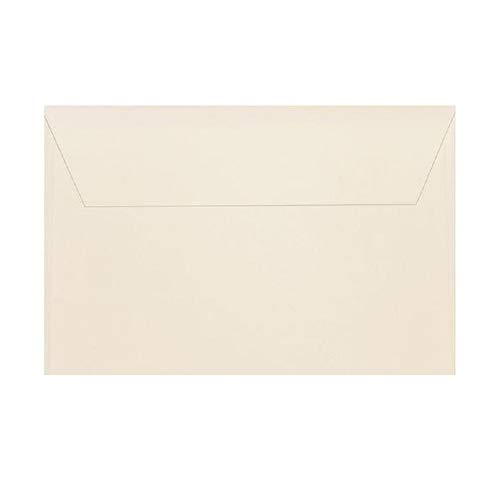 Briefumschläge DIN C6 114x162 mm mit Haftklebung Zartcreme 50 Stück von Paper24