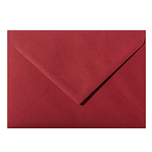 Bunte Mini Briefumschläge 52x71 mm als kleiner Umschlag für Grußkarten, Blumensträuße, Geldgeschenke zu Weihnachten oder als Adventskalender in der Farbe Bordeaux 500 Stück von Paper24