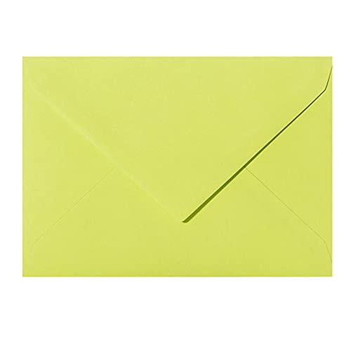Mini Briefumschläge DIN C8 57x81 mm für Grußkarten, Blumensträuße, Geldgeschenke zu Weihnachten oder als Adventskalender 100 Umschläge Apfelgrün von Paper24