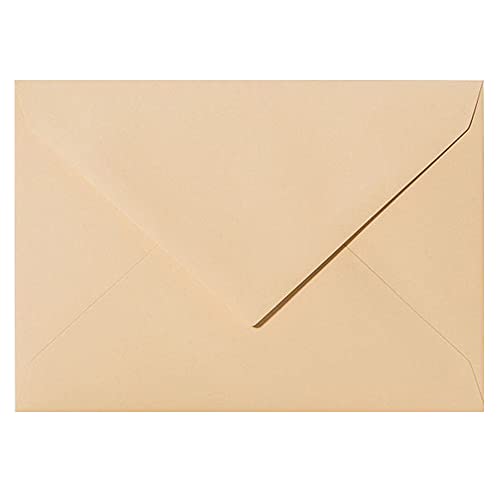 Mini Briefumschläge DIN C8 57x81 mm für Grußkarten, Blumensträuße, Geldgeschenke zu Weihnachten oder als Adventskalender 25 Umschläge Camel von Paper24