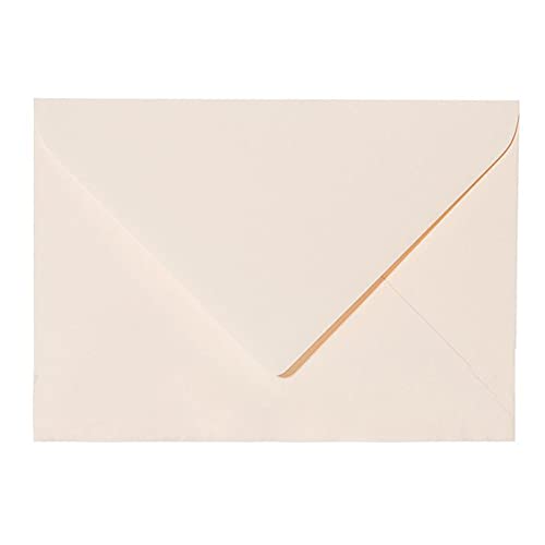 Mini Briefumschläge DIN C8 57x81 mm für Grußkarten, Blumensträuße, Geldgeschenke zu Weihnachten oder als Adventskalender 25 Umschläge Creme von Paper24