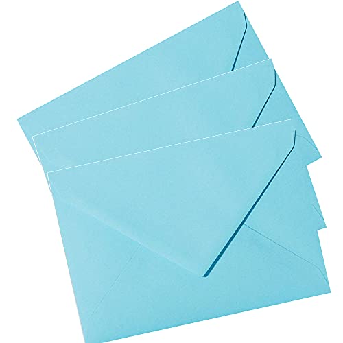 Mini Briefumschläge DIN C8 57x81 mm für Grußkarten, Blumensträuße, Geldgeschenke zu Weihnachten oder als Adventskalender 50 Umschläge Blau von Paper24
