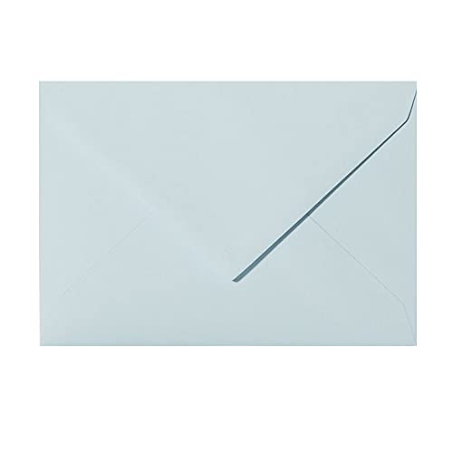 Mini Briefumschläge DIN C8 57x81 mm für Grußkarten, Blumensträuße, Geldgeschenke zu Weihnachten oder als Adventskalender 50 Umschläge Hellblau von Paper24