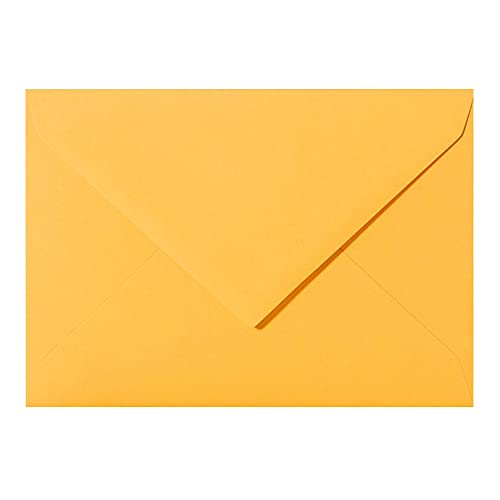 Mini Briefumschläge DIN C8 57x81 mm für Grußkarten, Blumensträuße, Geldgeschenke zu Weihnachten oder als Adventskalender 750 Umschläge LeuchtOrange von Paper24
