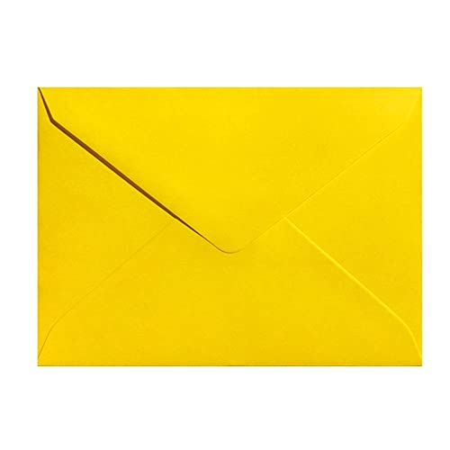 Mini Umschläge 60x90 mm für Visitenkarten, Geschenkkarten, Bonuskarten, Businesskarten, Weihnachten in der Farbe Intensiv Gelb 1000 Umschläge von Paper24