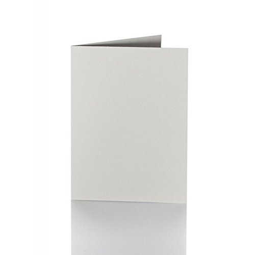 Paper24 100 Faltkarten in 120 x 170 mm (für B6 Umschläge), Grammatur: 240 g/m², Farbe: 04 Grau von Paper24
