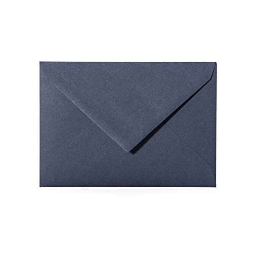 Paper24 50 hochwertige Briefumschläge B6 125x176 mm mit Spitzlasche, 120g, Farbe: 19 Dunkelblau von Paper24