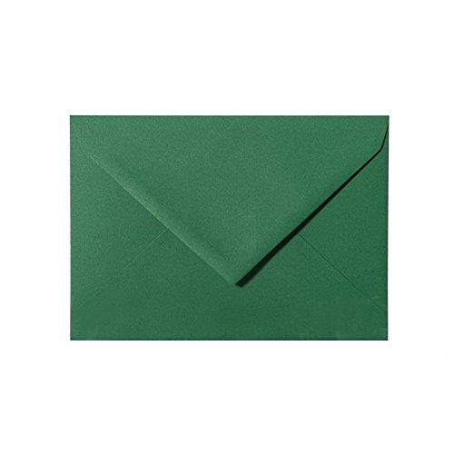 Paper24 50 hochwertige Briefumschläge C5 162 x 229 mm mit Spitzlasche, 120g, Farbe: 13 Dunkelgrün von Paper24