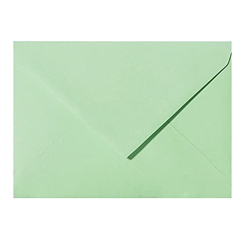 Paper24 Mini Briefumschläge DIN C8 57x81 mm für Blumensträuße, Geldgeschenke oder Adventskalender 50 Umschläge Hellgrün von Paper24