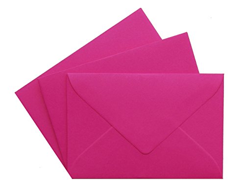 Paper24 Paper24 Mini-Briefumschläge bunt: 52 x 71 mm - 120 g/m² - 25 Stück Cosmo Pink von Paper24