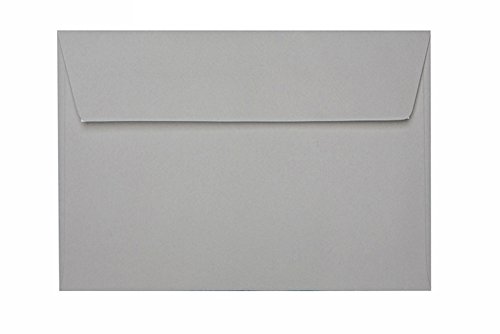 Paper24 je 25 B6 Umschläge Kuverts mit Haftstreifen 125x176 mm Dunkelgrau von Paper24
