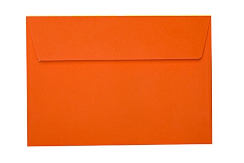 je 25 B6 Umschläge Kuverts mit Haftstreifen 125x176 mm Orange von Paper24