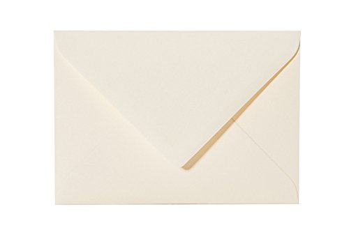 je 25 Briefumschläge 140x190 mm Zartcreme für Hochzeit, Geburtstag und Grußkarten von Paper24