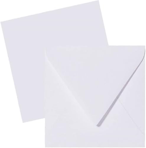 Paper24 je 25 Briefumschläge 155x155 mm, 120g Weiß von Paper24