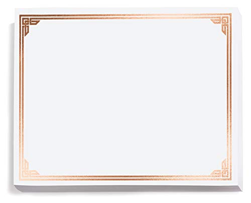 Classic Specialty Zertifikate, 81 x 2 x 11 cm, Folien-Akzente, Weiß oder Cremefarben, 50 Stück 50 Count Copper Foil on White Classic Specialty Zertifikate, 81 x 2 x 11 cm, Folien-Akzente, Weiß oder Cremefarben, 50 Stück 50 Count Copper Foil on White von PaperDirect