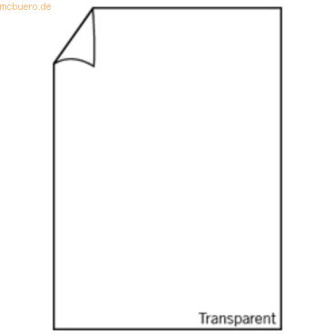 10 x Paperado Briefpapier A4 100g/qm VE=10 Blatt transparent weiß von Paperado