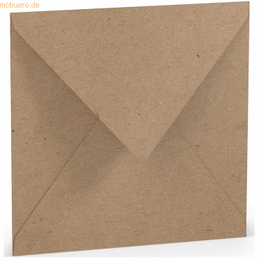 10 x Paperado Briefumschläge 16,4x16,4cm Nassklebung VE=5 Stück Kraft von Paperado