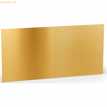 10 x Paperado Doppelkarte 15,7x15,7cm VE=5 Stück Gold von Paperado