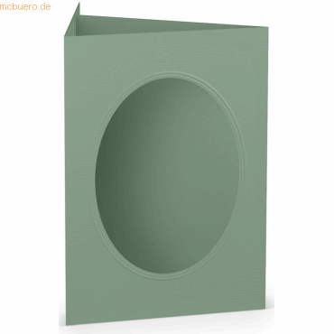 10 x Paperado Passepartoutkarte B6 oval VE=5 Stück Eucalyptus 10 x Paperado Passepartoutkarte B6 oval VE=5 Stück Eucalyptus von Paperado