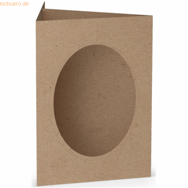 10 x Paperado Passepartoutkarte B6 oval VE=5 Stück Kraft 10 x Paperado Passepartoutkarte B6 oval VE=5 Stück Kraft von Paperado