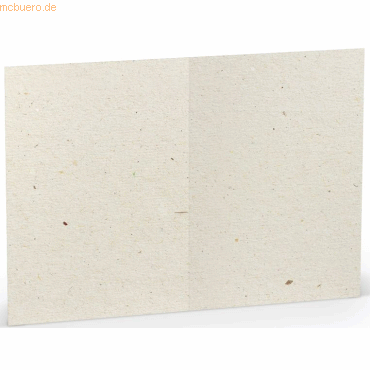 100 x Paperado Doppelkarte A6 hoch Terra Vanilla von Paperado