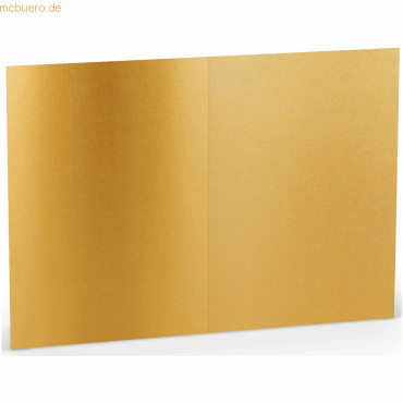 100 x Paperado Doppelkarte B6 hoch Gold von Paperado
